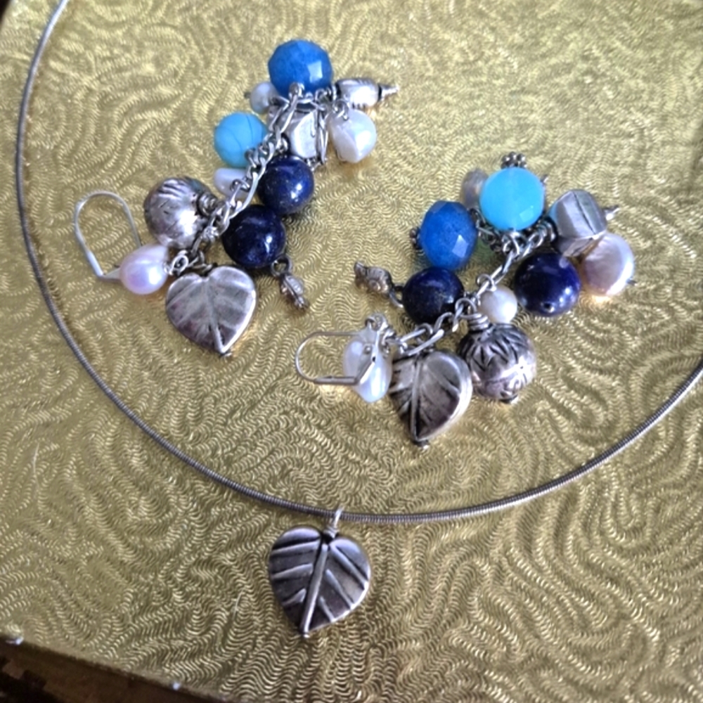 Italian Solid Sterling Silver Cluster Earrings W/… - image 5